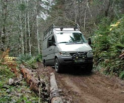 A Van in Tillamook State Forest - front