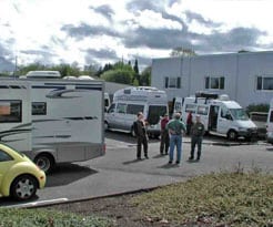  The event was held in the parking lot of Upscale Automotive and the Sprinterstore in Tualatin, Oregon. 2